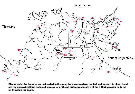 Location map showing the Arnhem Land Aboriginal Land Trust