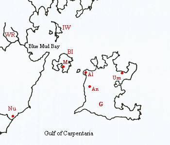 Groote Eylandt Map