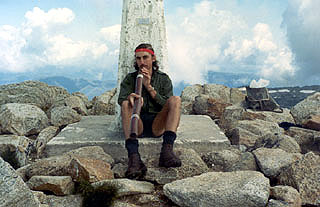 Atop Mt Kosciusko, NSW, late 1980.